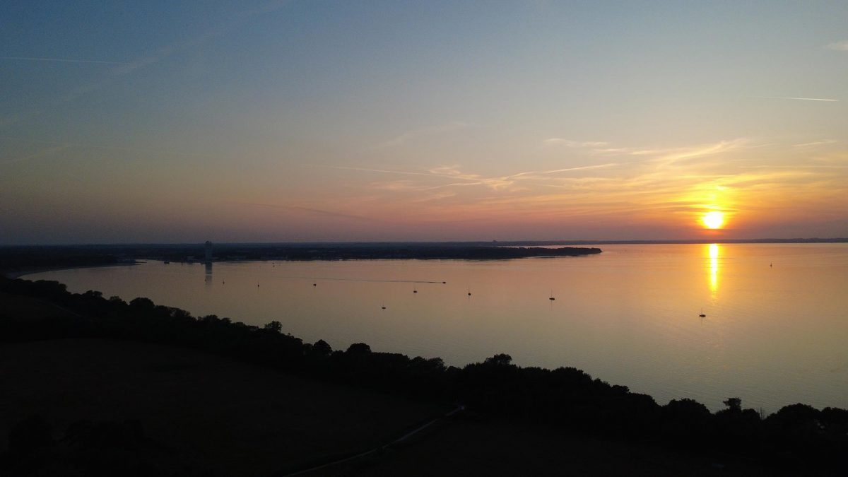 Schöne Aussicht Rosenhagen Sonnenuntergang